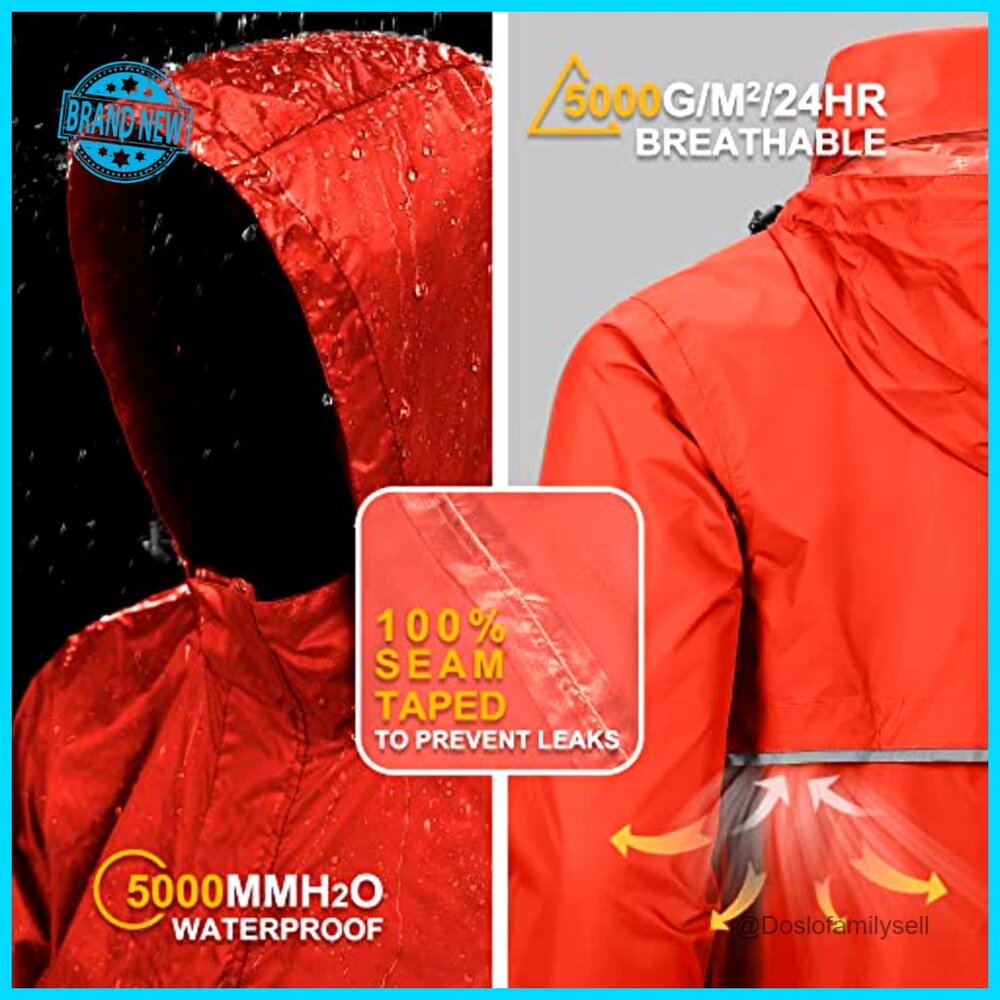 Lightweight Packable Rain Pullover Waterproof Jac… - image 2